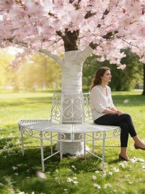 Semi-circular Metal Tree Stools, Semi-circular Garden Stools, Curved Stools, Tree Stools, and Semi-circular Benches Are All Ideal for Gardens and Parks