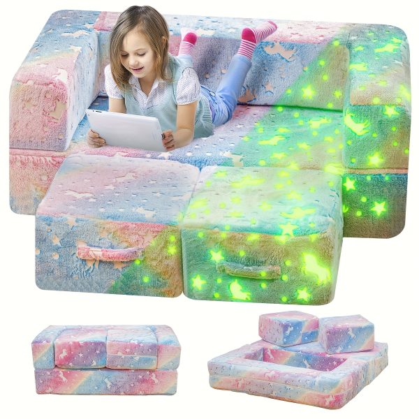 product-fancy-37df5ac2-e2c6-4689-9da0-e3685f78f794 Modular Sofa with Glow-in-the-Dark Foam Cushions & Removable Cover - Soft, Comfortable, Easy-Clean Design, No Assembly Required, Perfect for Home, Playroom, or Living Room Decor, Modular Furniture | Modern Sofa Design | Durable Foam Cushions