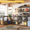 [Heavy Duty Shelving] 72''H Kitchen Standing Rack/Standing Baker'S Rack 2000LBS Garage Shelving 72"H X35.5"W X15.8"D Storage Shelves Heavy Duty Shelving 5 Tier Metal Shelves For Garage Shelves, Adjustable Shelving Unit For Kitchen Basement Pantry Utility Rack Shelf