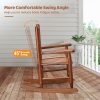 product-fancy-38436caf-8b00-46cb-af37-b966d18da492 Kids Rocking Chair for 3-6 Ages, Small-Size, 14.8 X 18.5 X 22.6In, Solid Wood Material, All-Weather Wooden Porch Rocker with High Backrest, Ideal for Outdoor&Inddor, Birthday/Festival Gift for Children, Teak