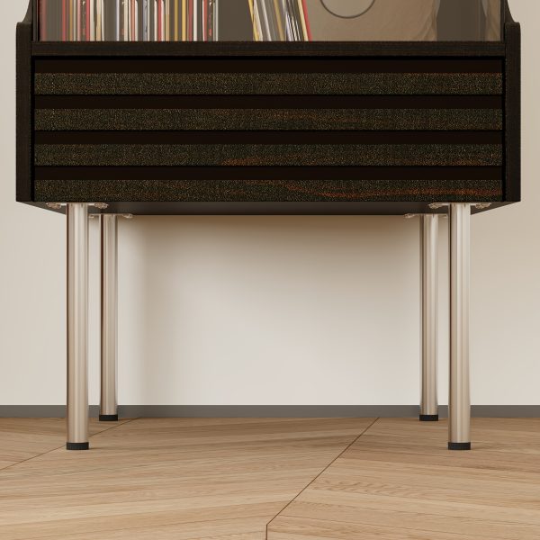 product-fancy-38876c53-2e3c-4feb-a665-6b4c4939274f Contemporary Glass Storage Unit Featuring a Wavy Drawer And Two Shelves, Ideal As a Side Table for The Living Room with a Tempered Gold-Brown Glass Sliding Door, Suitable for Use As a Bedside Table in The Bedroom