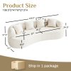 Moedrn Oversized Boneless Curved Sofa 68.5" / 106.5"/ 130.7" Sectional Sofa Couch Comfy Luxury Plush Chenille Floor Sofa Memory Foam Couches For Living Room, Apartment, Office, Guestroom