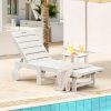 product-fancy-38d19162-bbea-4e57-aeca-8052b8b66573 Chaise Lounge Chair Outdoor, HDPS Material, Outdoor Pool Lounge Chairs with 5-Position Backrest, Patio Lounge Chair with Wheels for Outside, Poolside, Beach