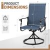 product-fancy-390878a2-a3cb-40eb-9618-0a5d4b37b976 Patio Swivel Chair Set Of 2/4/6 Outdoor Dining Chairs W/High Back And Breathable Textilene, 350 LBS Capacity, All Weather Patio Rocking Chairs for Garden Backyard Deck