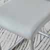 product-fancy-39108e45-cb21-4b22-9aa7-d65d3901668f Modern PU Leather Dining Chairs Set of 4 - Light Gray/Dark Gray Suitable for Kitchen, Living Room & Dining Room, Foam Cushioned Seats, Cantilever Base with Anti-Slip Footpads, PVC-Coated Faux Leather Armless Chairs, Easy Assembly