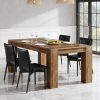 Rectangular Dining Table Measuring 63 Inches, Suitable for 4 to 6 Individuals, Perfect for Kitchen Or Dining Room Use, Featuring a Farmhouse Wooden Design