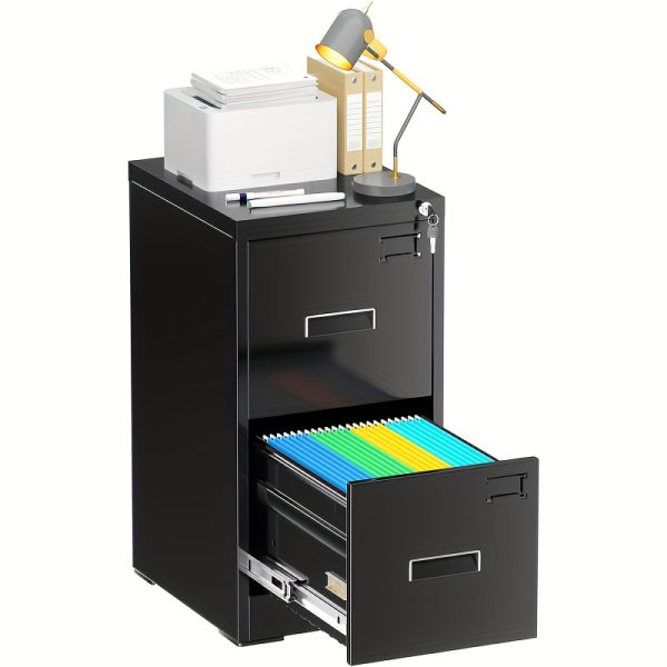 product-fancy-39a348e4-3909-4e7e-9921-0a19c88e2e13 2 Drawer File Cabinet, Metal Office File Cabinet With Lock, Vertical Organizer Filed Cabinets For Letter, File Box And A4 Documents, For Home Office