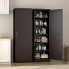 67" Tall Lockable Metal Storage Cabinet Narrow Stand-Alone Cabinet with Adjustable Shelves & Locking Door - Space-Saving Vertical Unit Suitable for Home Office, Pantry, Bathroom, Small Spaces