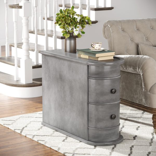 product-fancy-39f92e35-264b-4e7e-a870-693bd37962ea Compact 2-Drawer Wood End Table - Fully Assembled, Sturdy Finished Back Design with Spacious Storage, Ideal for Small Spaces And Chairside Use with Mid-Century Modern Style And Durable Hardwood Material