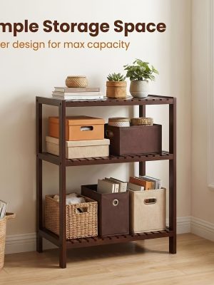 Ladder Shelf, 3-Tier Shelf Stand, Display with Wide Storage Display Stand, Multifunction Standing Organizer Shelf for Home Office And Kitchen