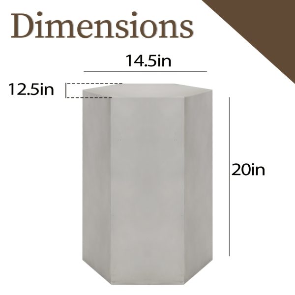 product-fancy-3ab3b1ca-8f9b-47c7-9de8-30c48e951d2a Concrete Outdoor End Table, 17'' Hemp Rope Side Table, Light Gray, Farmhouse Style, Modern Art Patio Side Table, Concrete Garden Stool