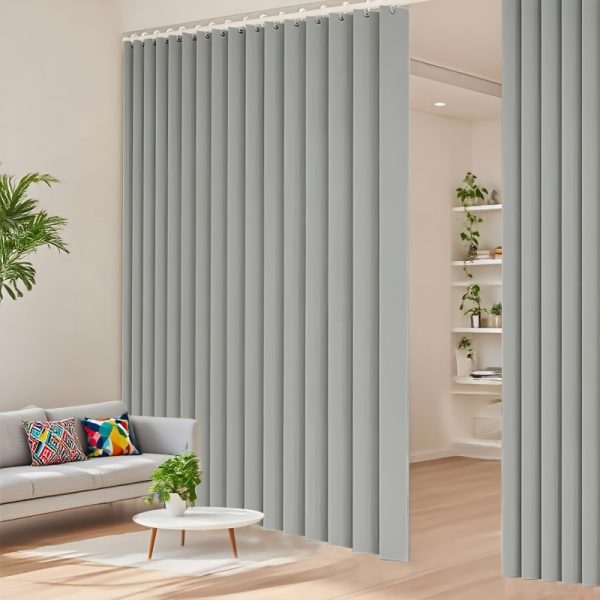 product-fancy-3ab3f0a5-40c8-4b02-84c2-6e1b9330a9ab 1pc Partition Curtain Folding Retractable Partition Curtain Elegant Stylish Fabric Screen Room Sleep Area Divider Study Space Zoning Essential Foldable Storage with Hooks Space Saving Multi-Purpose Mother Must-Have
