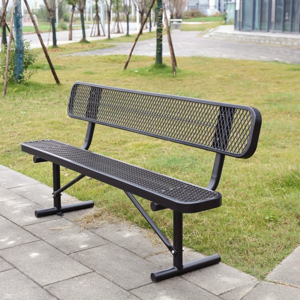 Sturdy Outdoor Metal Park ing, Offered in 4/6/8 Feet, Outdoor with Back Support And Portable Structure, Commercial ing for Shopping Centers, Retail Stores, Parks, And Patios