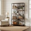 product-fancy-3b33fb77-4d22-479c-ae7a-a0751a75f977 5-Tier Freestanding Tall Bookshelf Bookcase, Industrial Etagere Bookshelves Display Shelf Storage Organizer with 9-Open Storage Shelf for Home Office, Living Room