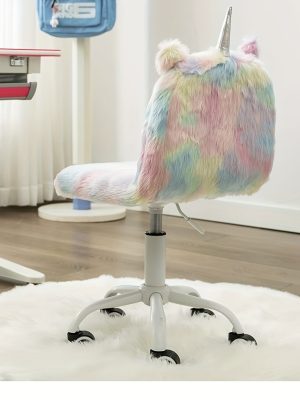 1pc a White Rotating Office Chair, a Sporty Chair, a Vibrant Chair, And an Adorable Animal-Themed Computer Chair
