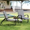 product-fancy-3b6acea6-fa0c-40f1-be86-fe99e7e0626b Set with Table Patio Chaise Lounge Chairs, Patio Recliner Chair, Outdoor Furniture Set 5-Position Adjustable, Outdoor, Bench for Deck, Lawn, Garden