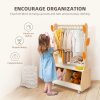 Costume Storage Solution, Tree-Shaped Dress-Up Rack for Children, Costume Organizer with Storage Cabinet, Ideal for Rooms, Living Areas, Playrooms, And Daycare Facilities