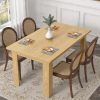 product-fancy-3ba63517-e9b5-4778-b81c-5aa75cf74bc5 59"-77" Extendable Dining Table, Modern Kitchen Rectangular Table for 6-8, Farmhouse Table with Easy Pull-Out Extension for Family Meals, Space-Saving, Suitable for Kitchen, Living Room, Home