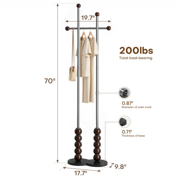 product-fancy-3bbabed9-e6f9-433d-beaf-4b6146670a2c Metal Freestanding Coat Rack with Stainless Steel Double Rods & Marble Base, Hanging Clothes Rack for Entryway, Hallway, Bedroom, Living Room, Hallway Organizer, Entryway Storage, Contemporary Furniture, Modern Coat Hanger, Durable Construction, Highquality Materials, Freestanding Hanger, Versatile Organizer, Apartment Living, Interior Decorators