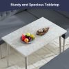 product-fancy-3bc7cbba-9cad-4431-a38e-bc1b2edc4635 3pcs L-Shaped Dining Nook Set with Bench, Modern Space-Saving Corner Breakfast Nook with Tufted Sofa And Marble-Look Table for Small Kitchens