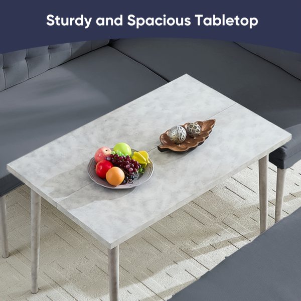 product-fancy-3bc7cbba-9cad-4431-a38e-bc1b2edc4635 3pcs L-Shaped Dining Nook Set with Bench, Modern Space-Saving Corner Breakfast Nook with Tufted Sofa And Marble-Look Table for Small Kitchens