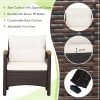 product-fancy-3bc9e50d-ad58-4024-a0b5-9c3f24fe7df9 3pcs Patio Rattan Furniture Set Wooden Armrest Table Top Cushioned Deck