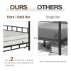 [Queen Canopy Bed Frame] Full Queen Canopy Bed Frame With Headboard And Footboard, Mattress Foundation Platform With Metal Slats Support, No Box Spring Needed, Easy Assembly, Black