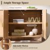 70'' Modern TV Stand, Entertainment Center with Adjustable Shelves, Curved Profile Design, Media Console for Living Room