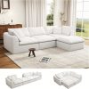product-fancy-3c4e1749-e5a1-448b-91f3-d71445bfe4f9 Modular Sectional Sofa with Movable Ottoman | No Assembly Required, Boneless Cloud Couch, Deep Seat L-Shaped, Suitable for Living Room, Bedroom, and Apartment