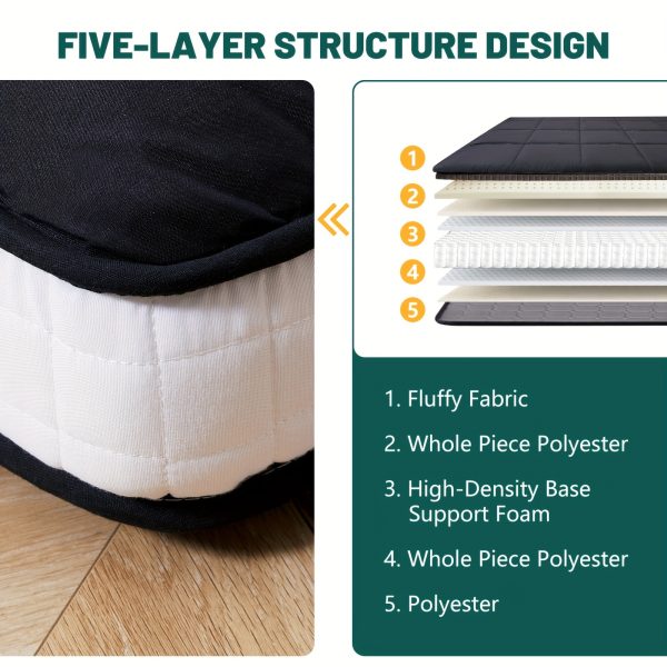 product-fancy-3c71a76a-50cb-446d-abd6-80093cd06d3c LILYPELLE Japanese Futon Mattress, Folding Sleeping Pad Futon, Portable Camping Mattress With Storage Bag, Black