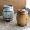 product-fancy-3cef678b-6bda-4359-869b-2fba8c4e71ba Barrel Shaped Side Table, Wine Cabinet, Coffee Table with Storage Space, Western Cowboy Style, Sturdy Metal Cast Small Coffee Table, Suitable for Sofa Side, Study, Living Room, Backyard Garden Terrace