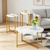 product-fancy-3d066467-3bfe-4f71-9c78-9babdbd37f6b Nesting Coffee Table Set of 3, Round Side Tables with Cross Metal Frame, Modern Stacking End Tables for Living Room, Bedroom, Small Space