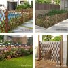 product-fancy-3d075a03-9ede-4961-8faf-45544bef6818 1/2pieces Wood Fence Panel Retractable Privacy Screen | Expandable Farmhouse Garden Trellis, Adjustable Height & Width, Sturdy Wood for Yard/Patio/Balcony, Weatherproof, Easy Assembly, Decorative Privacy Barrier, Plant Support, Pet Gate