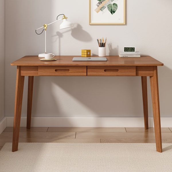 product-fancy-3d64e903-79ce-42aa-ae19-981759e7e53f Modern Office Desk Computer Desk Writing Wood Desk Study Work Desk, With 2 Drawer, Suitable For Study Or Office, Equipped With Two Drawers And Four Legs, Easy To Assemble, Minimalist Design