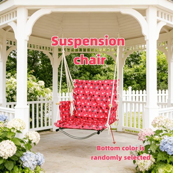 product-fancy-3d99fb95-ea9c-4249-b434-15d9dcf1e7d2 An Oxford Cloth Hanging Hammock Chair for Courtyard Pavilions, Garden Hanging Chairs, Balcony Hanging Chairs, and Park Hanging Hammock Chairs. Suitable for Outdoor, Courtyard, and Pavilion Use. Color: Random