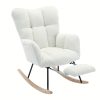 product-fancy-3ddc49ab-d38d-4443-b4a0-4d7eb5d3ebc9 Nursery Teddy Upholstered Glider Rocker with Adjustable Footrest, High Backrest Padded Recliner Reading Chair for Bedroom