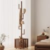 product-fancy-3df70f59-5ffe-452c-b000-cf72560e1164 Solid Wood Coat Rack Stand Hanging Clothes Rack with Storage Basket Storage Function Home Decor Free Shipping