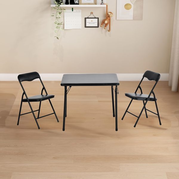 product-fancy-3e8e1fc0-660a-4b57-85b3-169c599f1027 Colorful Folding Table with 24-Inch Width And 2/4 Sturdy Chairs - Vibrant, Space-Saving Design, Perfect for Family Playtime, Creative Activities, And Learning - Ideal for Fun And Creative Spaces ( 3pcs Or 5pcs)