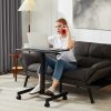 product-fancy-3e930482-a10a-454d-8c51-a97134baebb4 Small Mobile Stading Desk - Sit Stand Desk, Portable Rolling Laptop Desk With Lockable Wheels, Overbed Table With Wheels Adjustable Height, Computer Workstations
