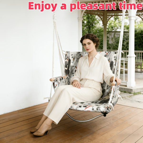 product-fancy-3ec446f0-f0a3-4687-b715-27efb9a1b1b4 An Oxford Cloth Hanging Hammock Chair for Courtyard Pavilions, Garden Hanging Chairs, Balcony Hanging Chairs, and Park Hanging Hammock Chairs. Suitable for Outdoor, Courtyard, and Pavilion Use. Color: Random