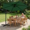 product-fancy-3f2eff6b-61a8-4b3f-b5cd-6c6c1823c08b 10-Foot Cantilever Patio Umbrella Featuring an Infinite Tilt Mechanism, Offset Outdoor Umbrella with a Cross Base, Durable Crank Lift Market Umbrella Suitable for Yards, Gardens, And Decks (Weighted Base Sold Separately)
