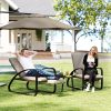 product-fancy-3f3d6706-ad4c-475d-a32d-cb3e7982a4ff Set with Table Patio Chaise Lounge Chairs, Patio Recliner Chair, Outdoor Furniture Set 5-Position Adjustable, Outdoor, Bench for Deck, Lawn, Garden