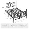 Bed Frame with Under-Bed Storage, Metal Platform Bed with Vintage Butterfly Pattern Headboard and Footboard, Twin/Full/Queen Size, No Box Spring Needed, Easy to Assemble, Noise-Free, Black/White