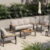 product-fancy-3f607a7c-b5cf-4823-8eee-fcf50d6a020f Aluminum Outdoor Patio Furniture Set with Upgraded Cushions And Armrests, Perfect for Backyard, Garden And Poolside Relaxation