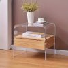 product-fancy-3fb7e8ab-de3e-4b3a-ad32-7dcab76fea03 Clear Acrylic Nightstand with Drawer -Transparent Pre-Assembled Bedside Table, Durable Thick Acrylic End Table for Bedroom, Living Room, Dorm & Small Spaces, Modern Minimalist Accent Furniture, Contemporary Decor, Sleek Design, Apartment Dwellers