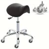 product-fancy-3fc1b706-5558-4bb9-b6e9-371d3bdc623d Swivel Adjustable PU Leather Chair - Ergonomic Saddle Stool with Wheels | for Drafting, Office, Clinic, Beauty & Tattoo - Metal Frame, Polished Finish, Memory Foam