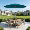[Heavy Duty Patio Umbrella] 9ft Outdoor Umbrella, Heavy Duty Patio Umbrella with Crank, 6 Sturdy Ribs, UV Block for Market, Pool, Backyard, Garden (Base Sold Separately)