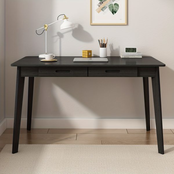 product-fancy-402c818a-3ab1-4949-bc51-7c71cc9d8cb5 Modern Office Desk Computer Desk Writing Wood Desk Study Work Desk, With 2 Drawer, Suitable For Study Or Office, Equipped With Two Drawers And Four Legs, Easy To Assemble, Minimalist Design
