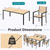 product-fancy-403b412a-e8f3-4570-8e19-7a78db3aee4f 9pcs Patio Table And Chairs Set, Outdoor Furniture with Large Table And 8 Chairs, Dining Table Set for Backyard, Courtyard, Poolside, Brown