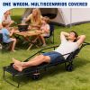 [Heavy Duty Folding Wagon] LEVELEVE Heavy Duty Folding Wagon-2-in-1 Collapsible Cart 400lb, 650lb Capacity All-Terrain Wheels W/Brakes And ASide Pockets